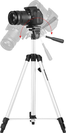 Universele Statief Tripod 134cm - Smartphone / Camera - Verstelbare Tripod Stand - met Handvat