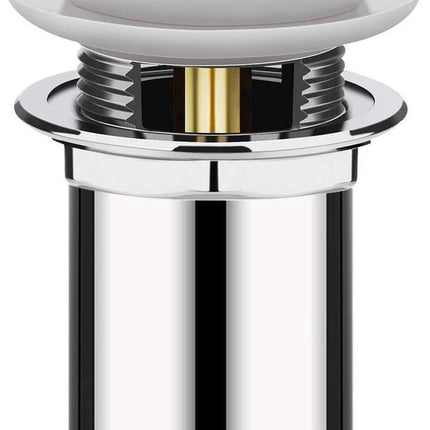Waterval Premium Click Waste Afvoerplug Verchroomd – Pop-up Wastafel afvoerplug 65mm diameter – Zilver image 3