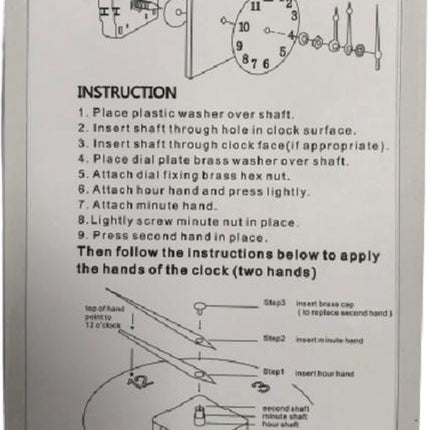 Black Hands Quartz Clock Movement Kit DIY Klokset - HR1688 15 MM image 5