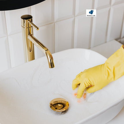 Waterval pop-up waterstopper – Spoelbak Wastafel stopper - Badkamer Gootsteen Plug Stop – 66mm Goud image 2