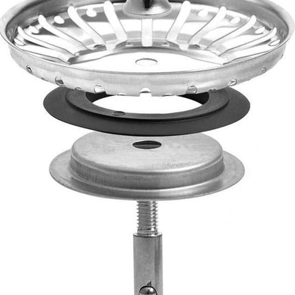 Voordeel Set Waterval RVS Gootsteen Afvoer Plug Keuken - Spoelbak zeef - Afvoerstopper - Korfplug - Gootsteen zeef 84mm - 2 stuks image 4