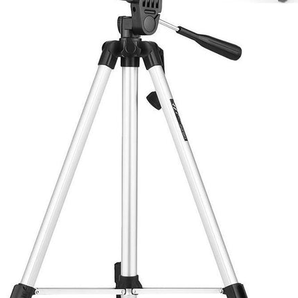 GWS Tripod Statief Aluminium - Universeel Camera en Telefoon Statief - Incl. Smartphone Houders - 134CM Zilvergrijs image 10