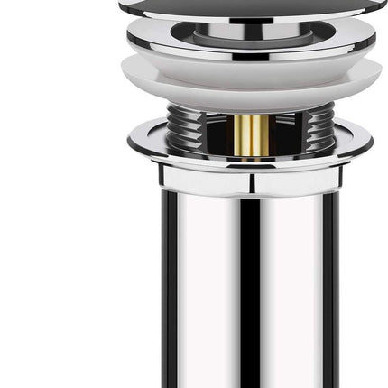 Waterval Premium Click Waste Afvoerplug Verchroomd – Pop-up Wastafel afvoerplug 65mm diameter – Zilver